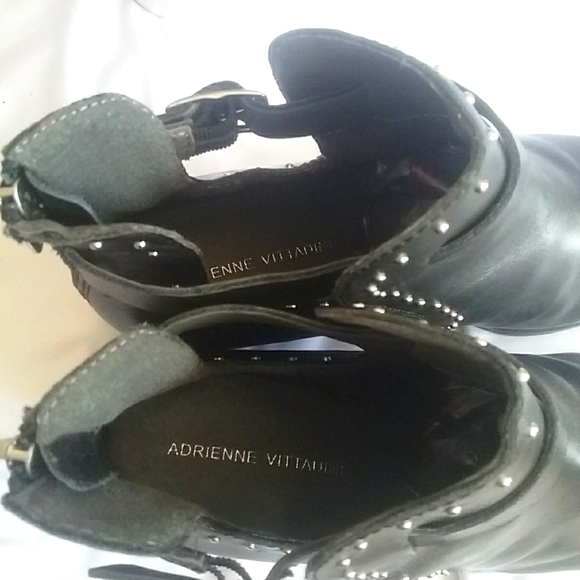 Adrienne Vittadini  Ranno Leather Almond Toe Ankle Fashion Boots Size 7.0 - Picture 8 of 8